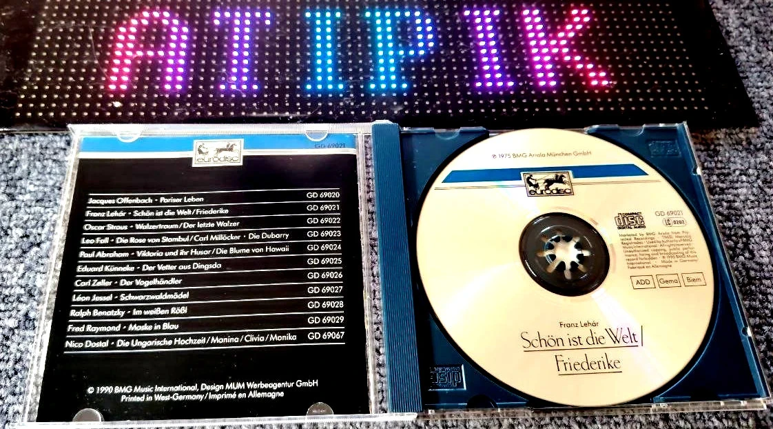 Lehar - Schon Ist Die Welt - CD Eurodisc Import Allemagne Rare 💕 – photo 3